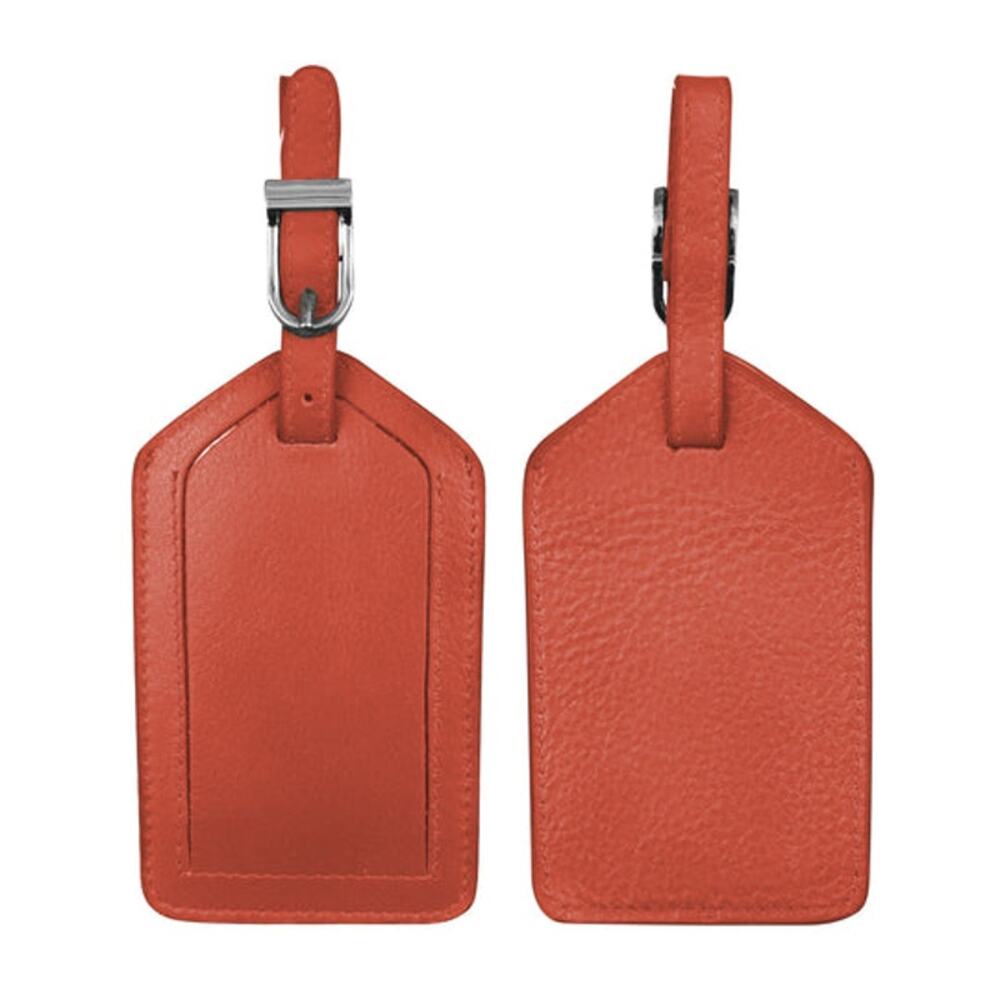 Leather Luggage Tag | Orange
